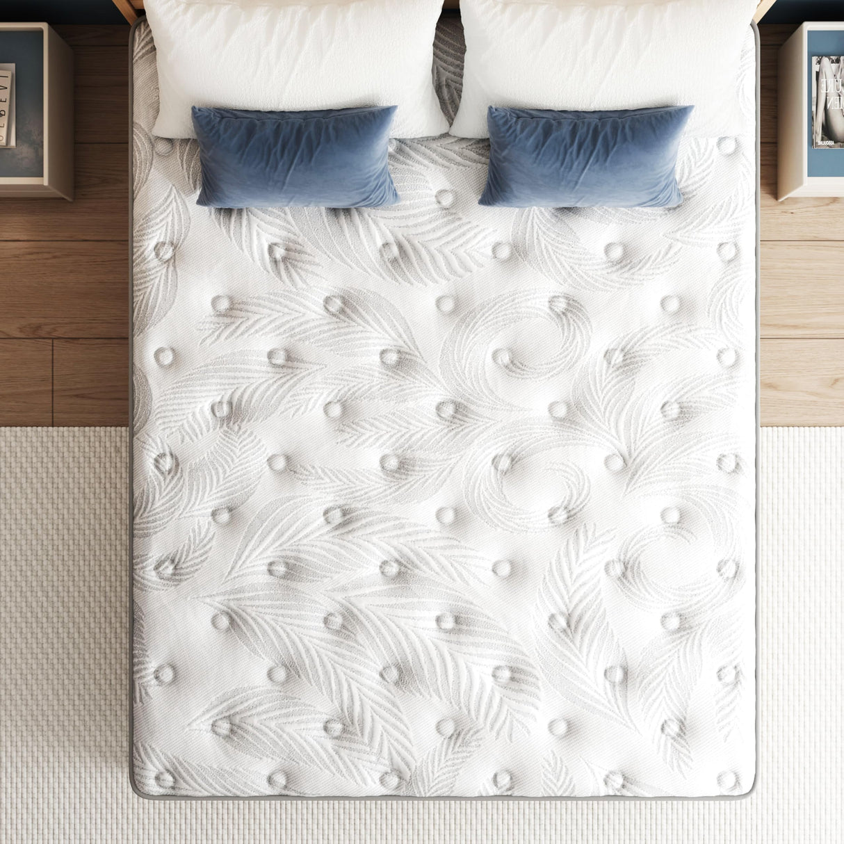 Full Size Mattress 12 inch, Hybrid Memory Foam Mattress with Pocket Springs, Full Mattress in a Box, Colchones Full, Medium Firm, Motion Isolation, Pressure Relief, Upgraded Support, CertiPUR-US Pamag pieeoo