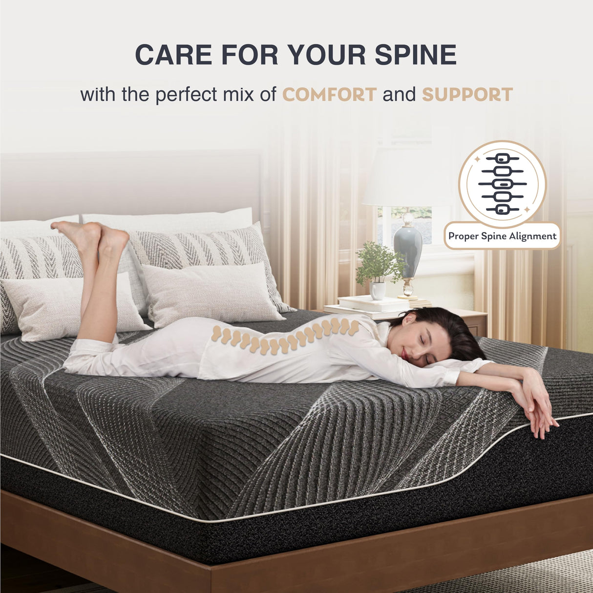 Dyonery Twin XL Mattress 14 Inch Charcoal Gel Memory Foam in a Box, CertiPUR-US Certified Fiberglass Free, Cooling Mattress, Made in The USA of US Foam, 80" × 38" × 14", Medium Dyonery