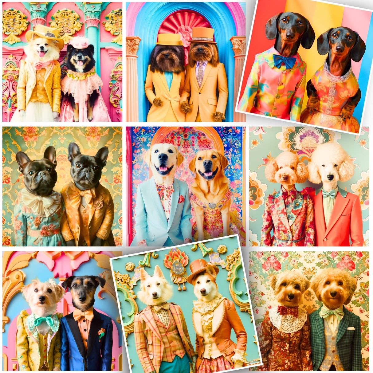Dapper Dogs 500 Piece Puzzle, Well Dressed Dog Jigsaw Puzzle, 500 Piece Puzzles for Adults, Teens & Family Square Puzzle Better Me