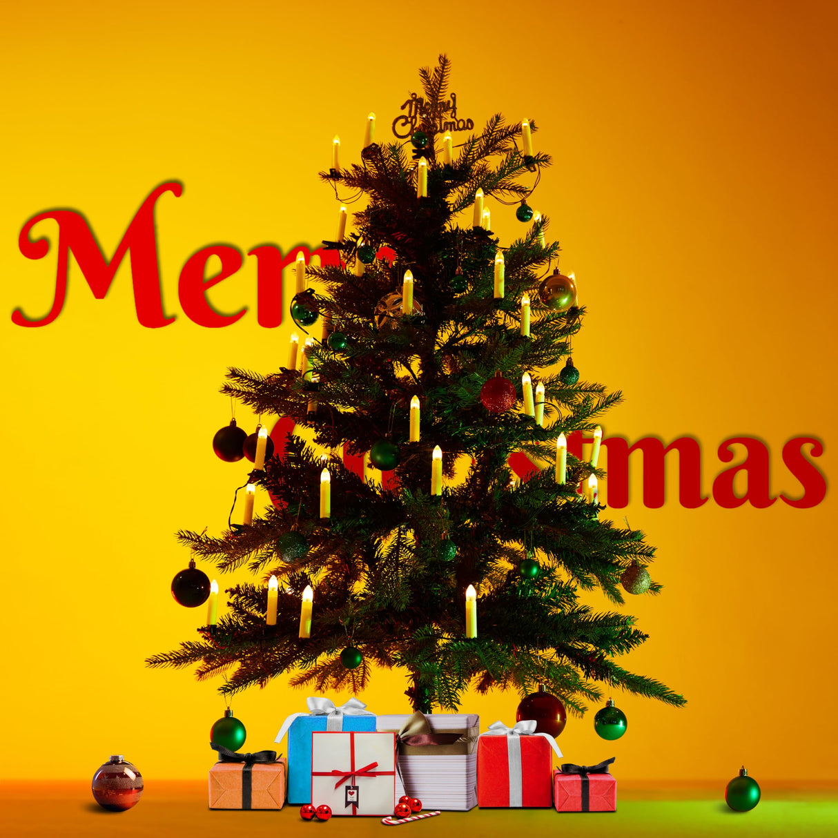 50 Pcs Christmas Flameless Candles Lights, 2024 New Candle Lights with 3 Color & 11 Mode Remote Control, 3D Flickering LED Candle String Lights for Christmas Trees, Fireplaces, Church, Wedding Selarlyt