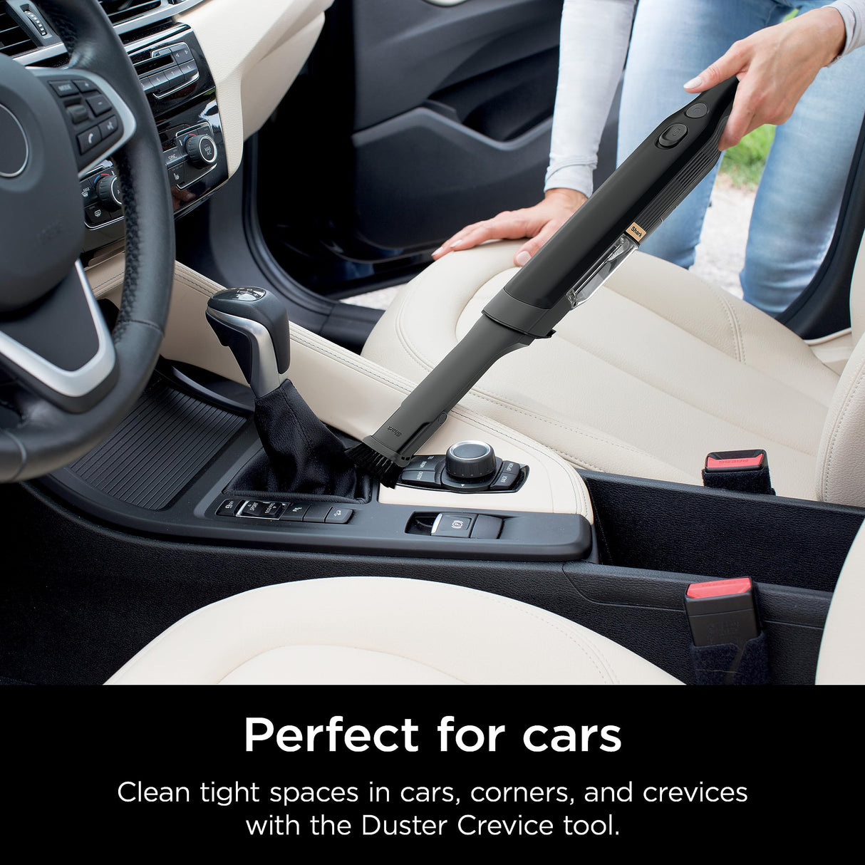 Shark WV201BK WANDVAC Cordless Hand Vac, Lightweight & Portable at 1.4 lbs. with Powerful Suction, Charging Dock, One-Touch Empty for Car & Home,Mattress,Duster Crevice Tool Included,Black(Pack of 1) Shark