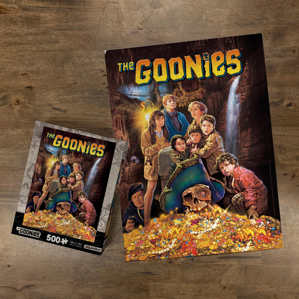 AQUARIUS The Goonies 500pc Puzzle (500 Piece Jigsaw Puzzle) - Glare Free - Precision Fit - Officially Licensed The Goonies Movie Merchandise & Collectibles - 14x19 Inches AQUARIUS