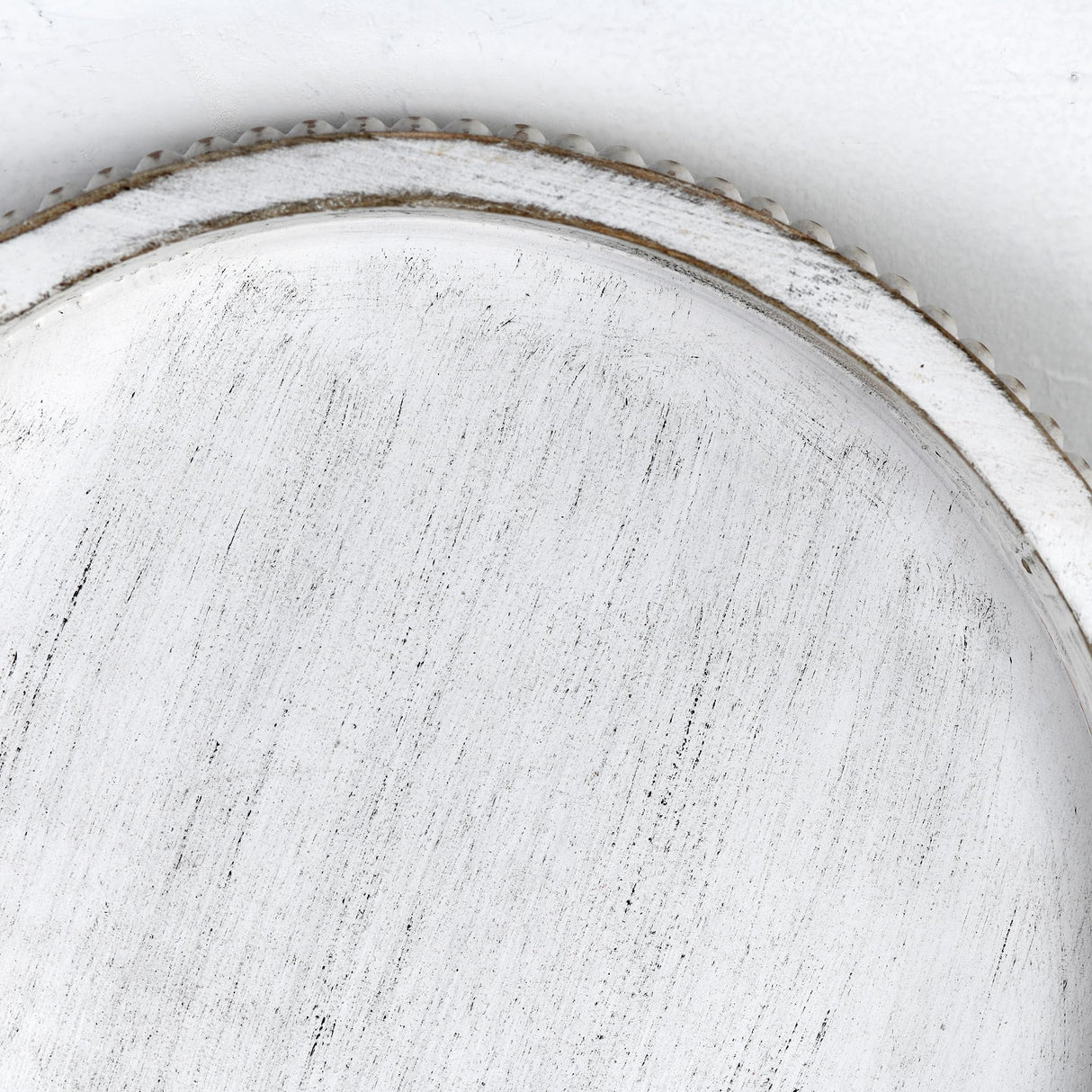 Funly mee Rustic White Wood Serving Tray,Decorative Tray for Coffee Table- 12.6x12.6 inches (Rustic White) Funly mee