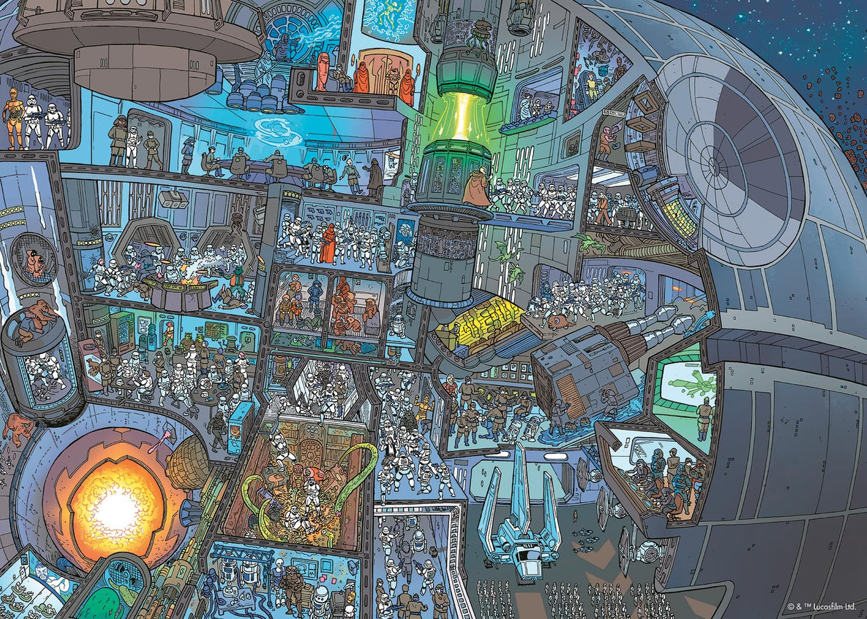 Ravensburger Star Wars: Where's Wookiee 1000 Piece Jigsaw Puzzle | Unique Piece Design | Softclick Technology | Ideal Gift for Puzzle Enthusiasts Ravensburger
