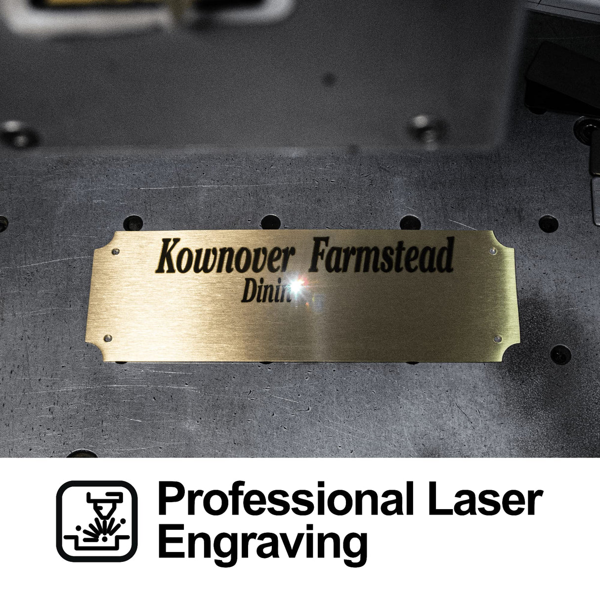 Personalized Name Plates, Solid Brass Engraved Plaque, Trophy Plates Engraved, Custom Name Plate with Adhesive Backing or Screws, 3" W x 1" H Caramel Sweet Life