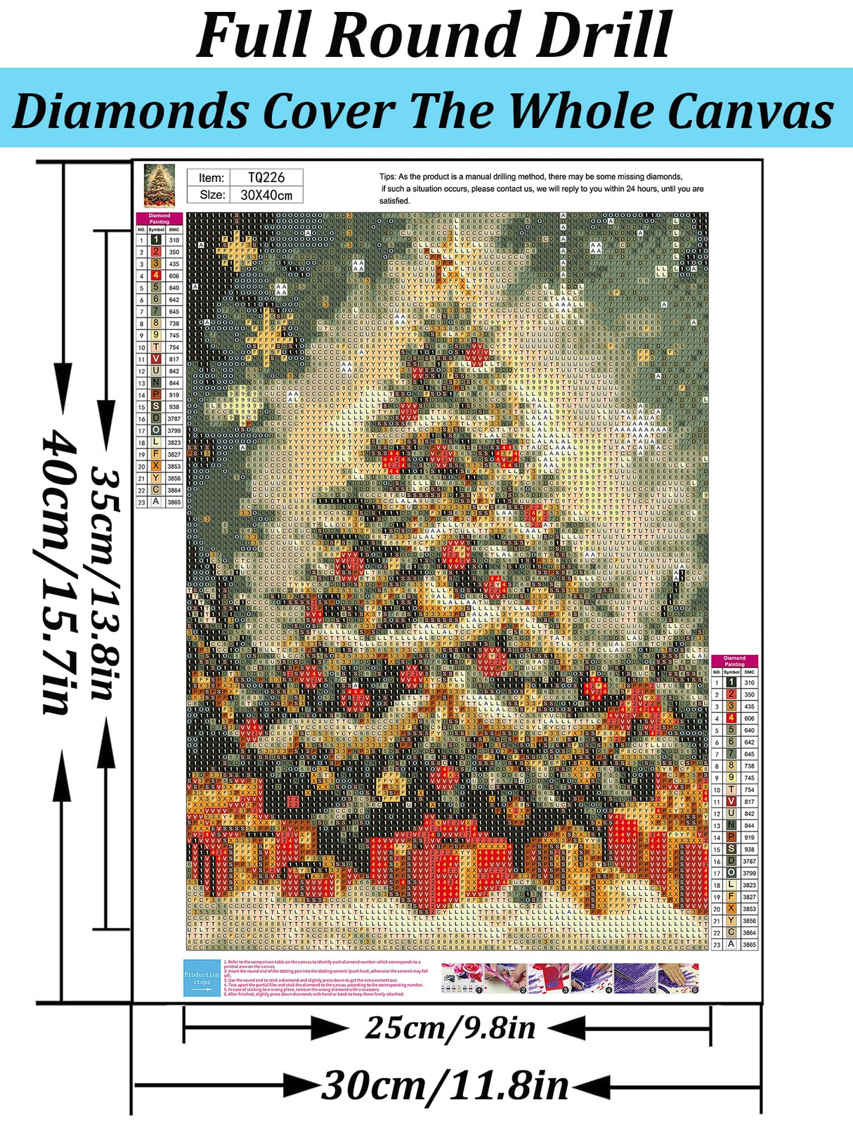 Winter Christmas Tree Star Diamond Art Kits for Adults, 5D Diamond Painting Kits for Adults Beginners, DIY Full Round Drill Diamond Dot Painting Gem Art Kits for Adult, Home Wall Decor 11.8x15.7 Inch VCLKDIY