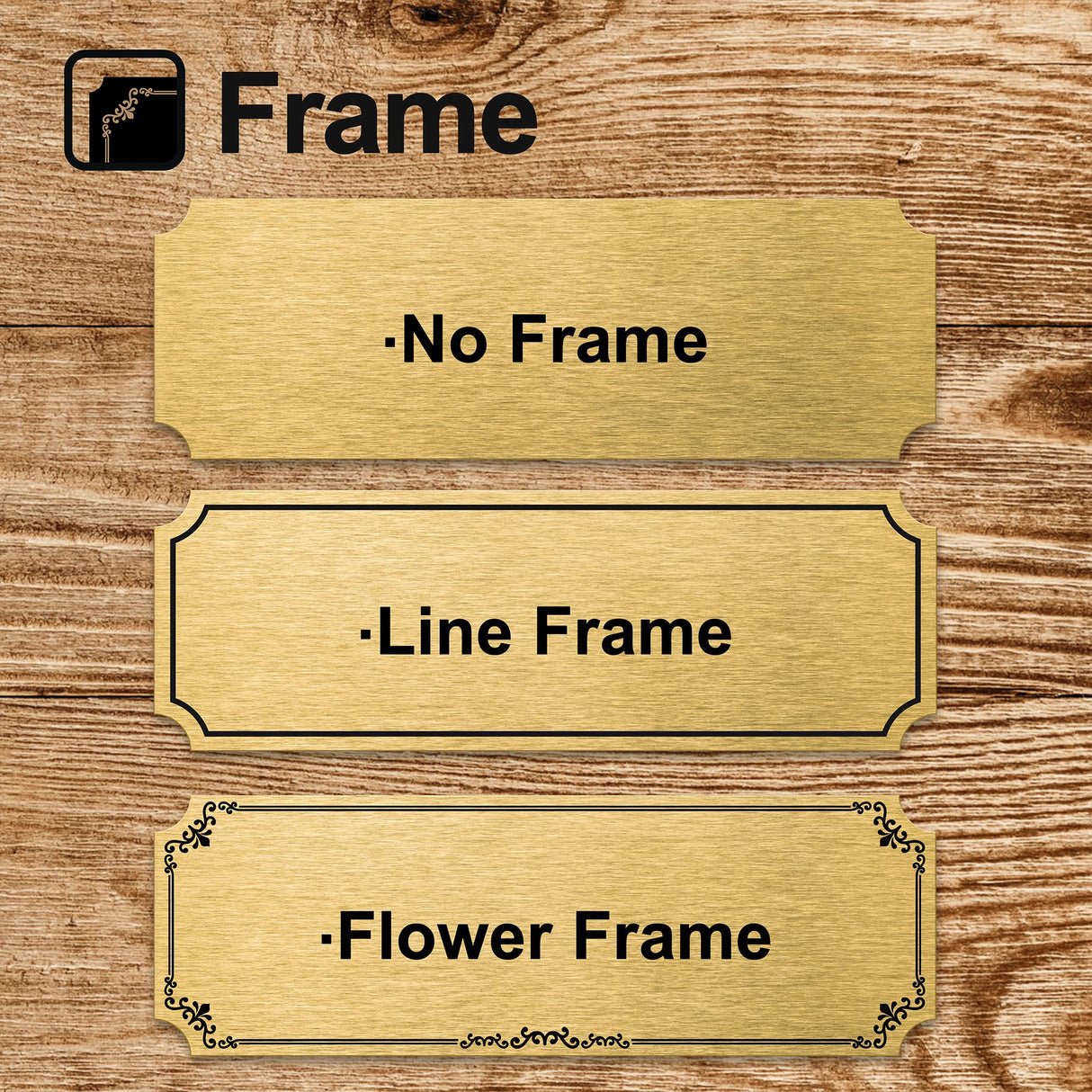 Personalized Name Plates, Solid Brass Engraved Plaque, Trophy Plates Engraved, Custom Name Plate with Adhesive Backing or Screws, 3" W x 1" H Caramel Sweet Life