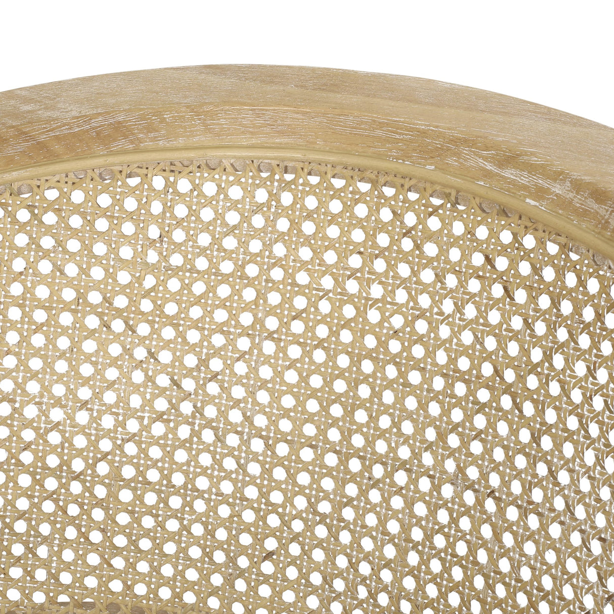 NoeBanJe Mid Century Accent Chair, Armchair with Curved Backrest and Upholstered, Reading Chair with Vintage Rattan Hollow Out, for Living Rooms, Bedrooms, Farmhouses, Balconies (Beige) NoeBanJe