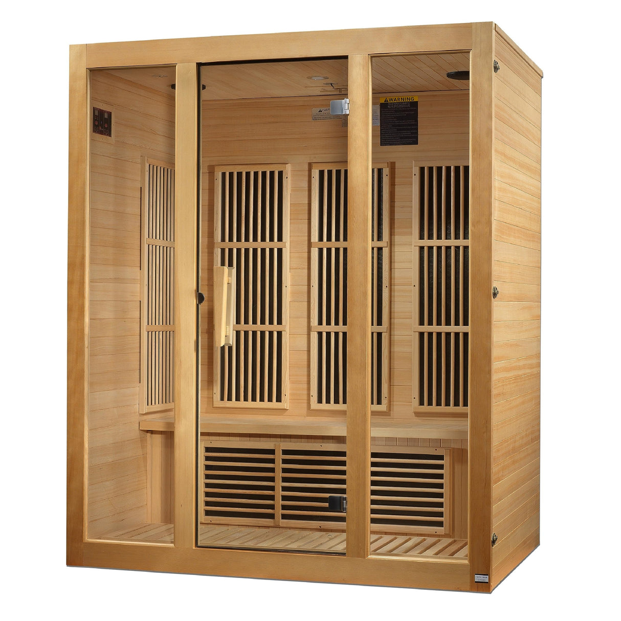 Maxxus Sauna "Bellevue Edition 3 Per Low EMF FAR Infrared Carbon Canadian Hemlock Sauna Maxxus Sauna