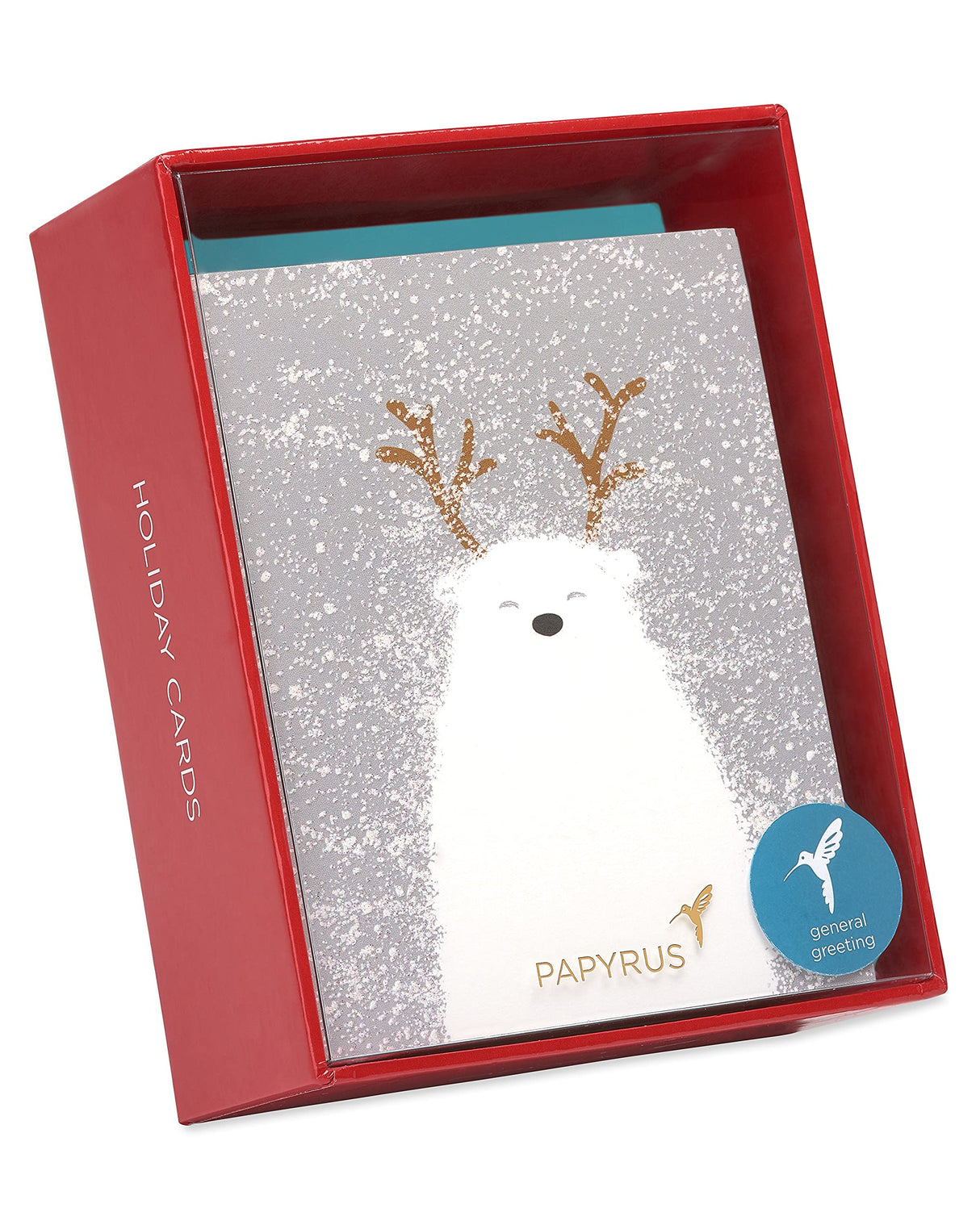 Papyrus Boxed Christmas Cards with Envelopes, Holiday Cheer, Polar Bear (20-Count) Papyrus
