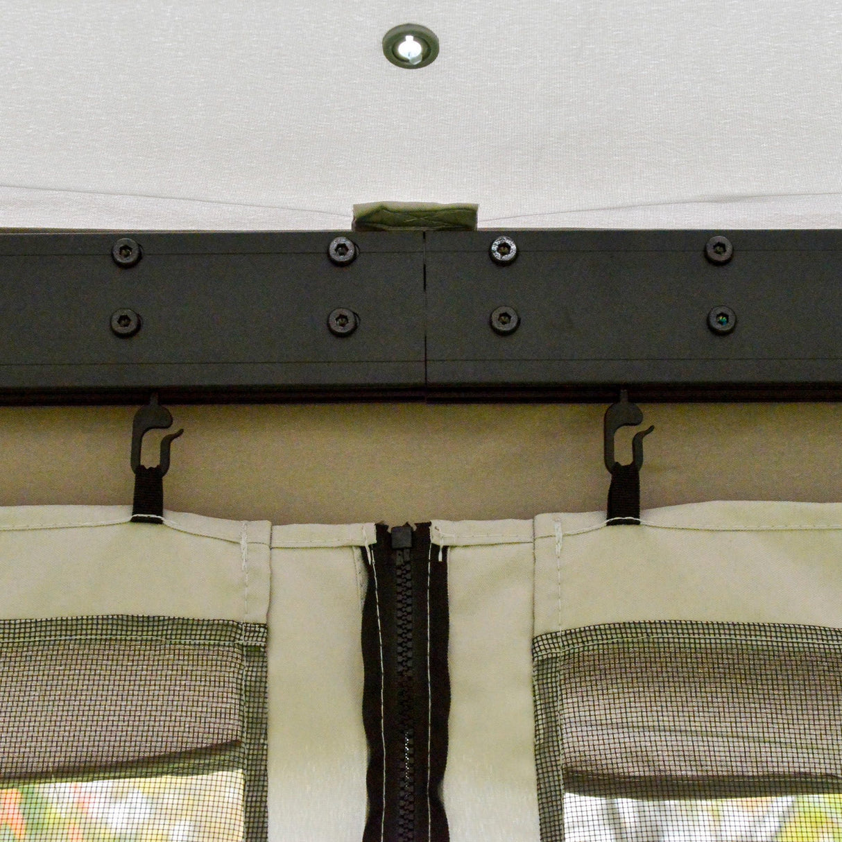 Outsunny 10' x 13' Patio Gazebo, Outdoor Gazebo Canopy Shelter with Netting and Curtains, Aluminum Frame for Garden, Lawn, Backyard and Deck, Light Gray Outsunny