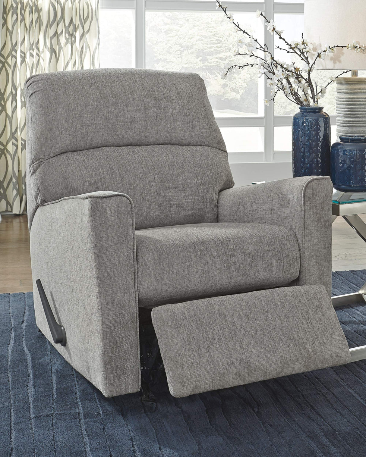 Signature Design by Ashley Altari Modern Nursery Manual Rocker Recliner, Light Gray Signature Design by Ashley