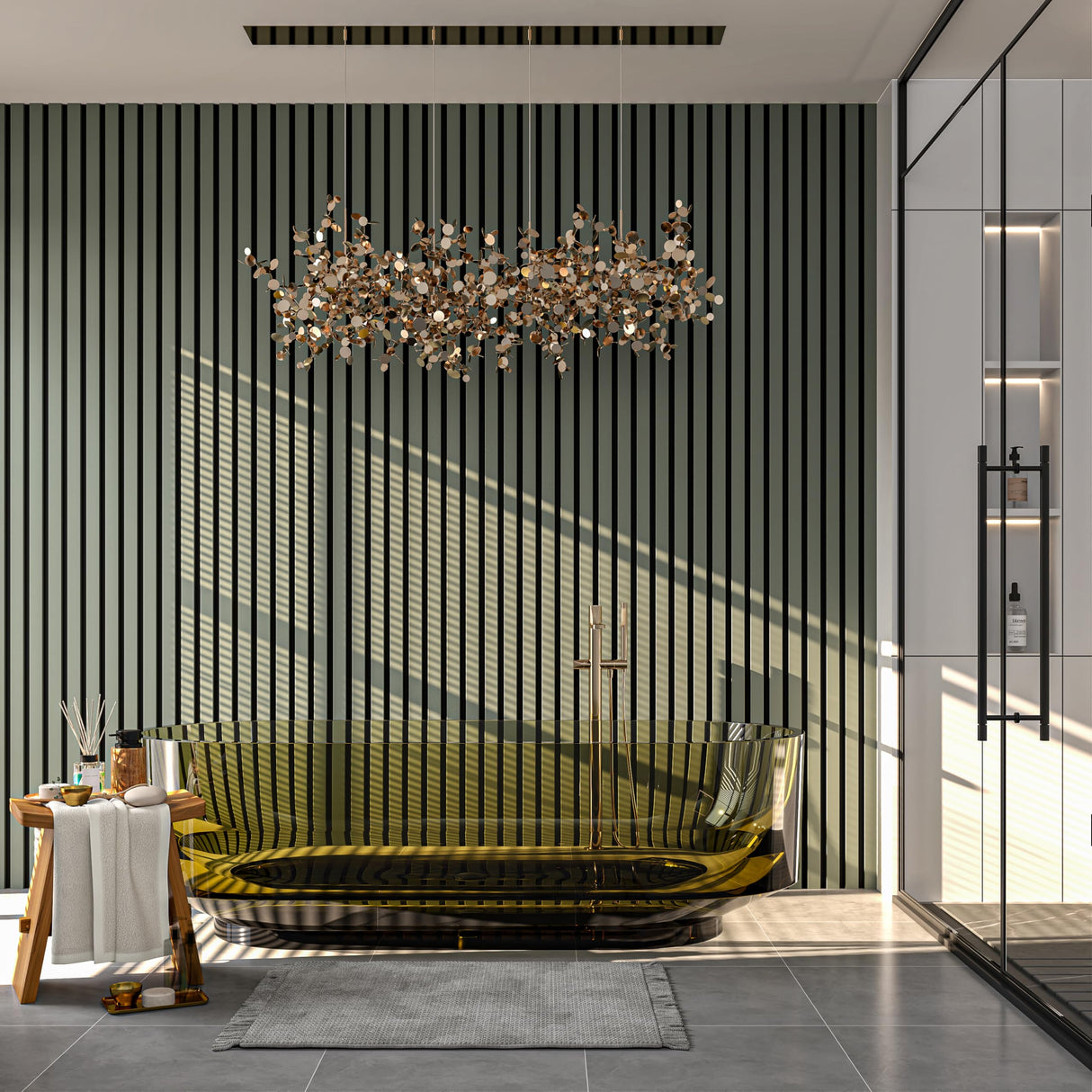 2 Pack - 94” L x 12.6” W Soundproof Acoustic Wood Wall Panels, 3D Slat Paneling, Decorative Panels for Walls and Ceilings, Acoustic Panels for Interior Design (Alamosa Green) Generic