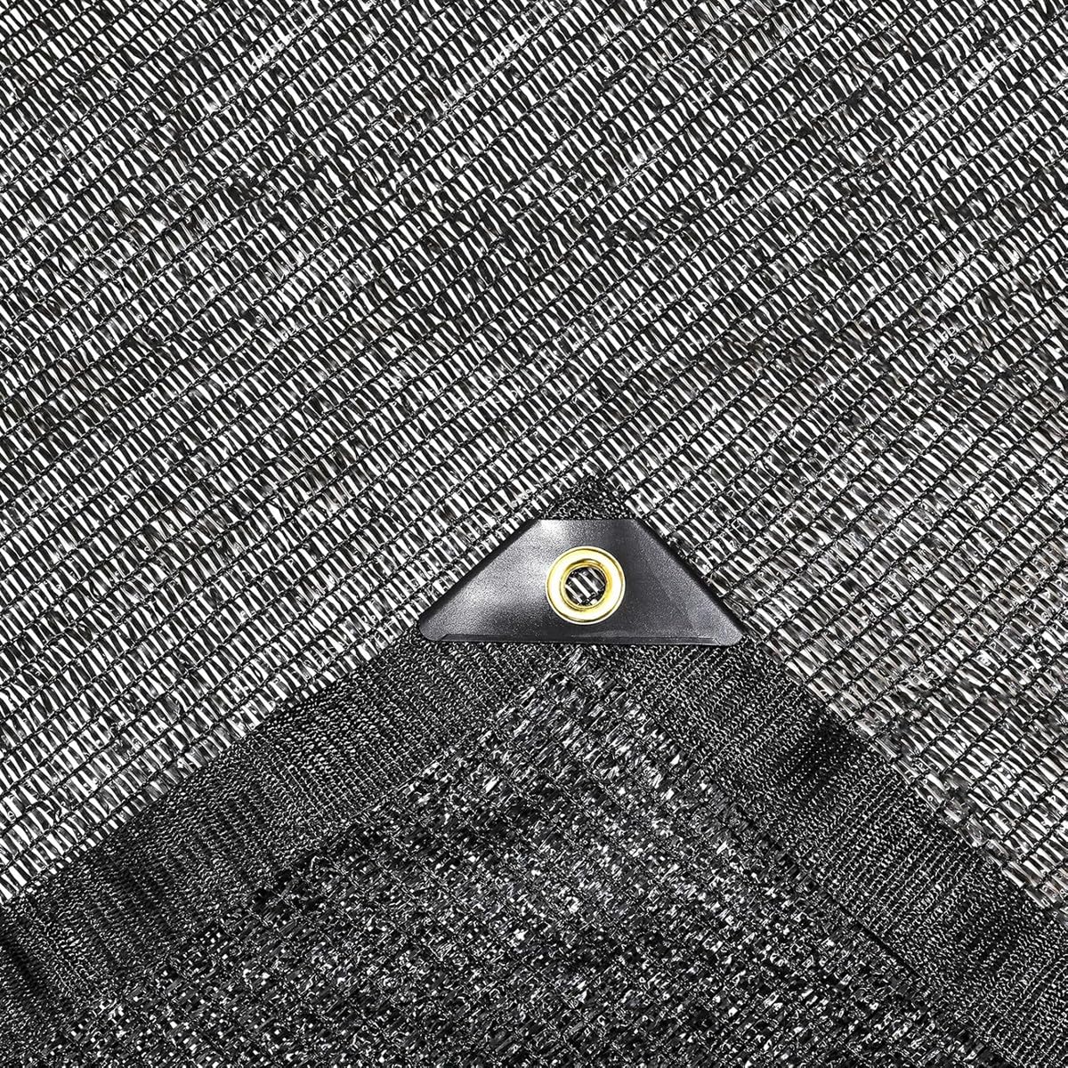 e.share 40%-50% Shade Cloth for Garden, 10 Ft X 14 Ft Sun Shades Outdoor Patio with Grommets for Plant Covers,Porch Screen,Pergola Shade Cover,Greenhouse,Black e.share