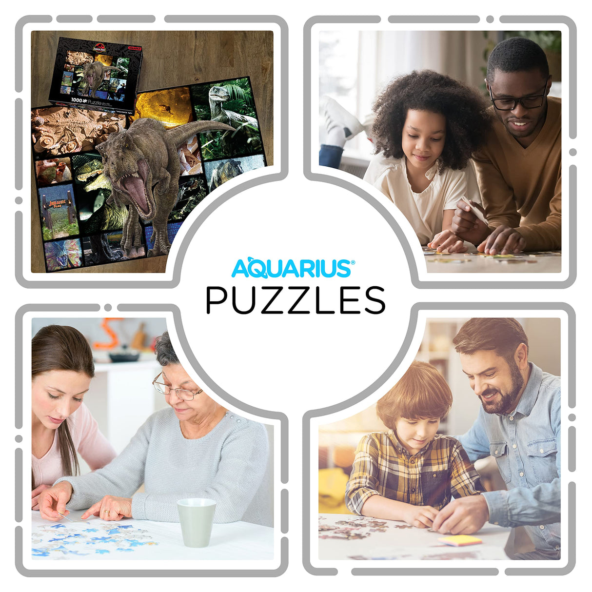 AQUARIUS Jurassic World Collage Puzzle (1000 Piece Jigsaw Puzzle) - Officially Licensed Jurassic World Merchandise & Collectibles - Glare Free - Precision Fit, 22'' x 28'' AQUARIUS
