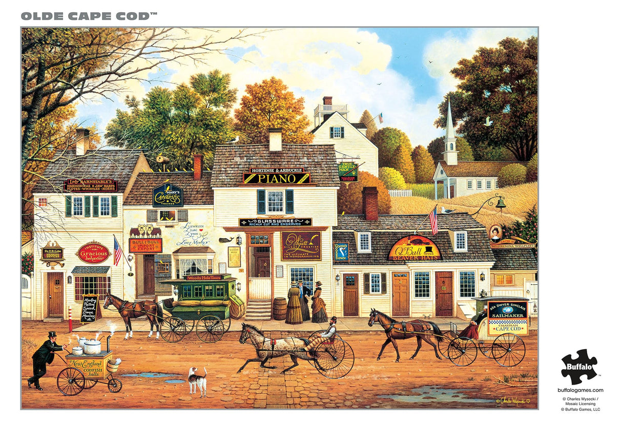 Buffalo Games - Charles Wysocki - Charles Wysocki - Olde Cape Cod - 1000 Piece Jigsaw Puzzle for Adults -Challenging Puzzle Perfect for Game Nights - Finished Size is 26.75 x 19.75 Buffalo Games