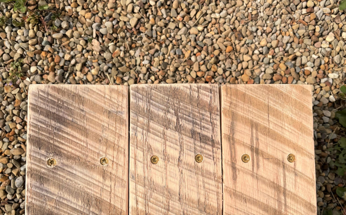 Classic Amish Reclaimed Wood Step Sitting Stool Footstool Deck Patio Door Platform, Indoor Outdoor. Natural, Rustic, Heavy Duty, Versatile. Handmade in USA. 24 x 11.5 x 8”. Forest-to-Table