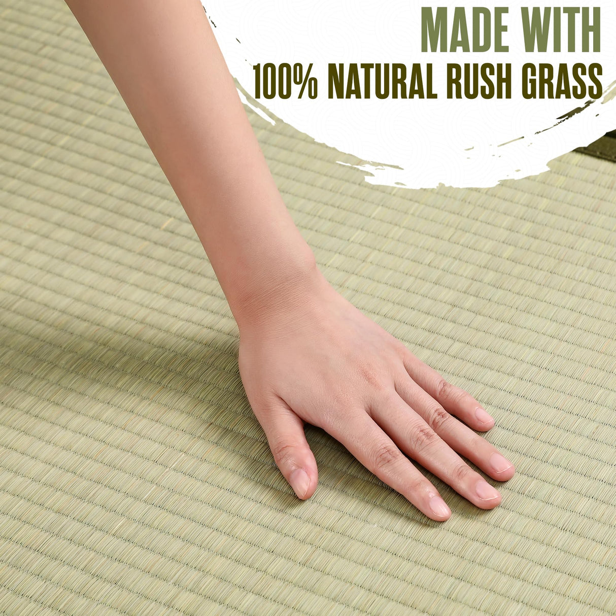 Tatami Mat, Tatami Mattress, Japanese Floor Mat, Japanese Sleeping Mats, Bamboo Sleeping Mats, Bed, Rug, Futon, Kotatsu, Goza, Traditional, Rush Grass, Folding, Anti-Slip, Twin XL, 80 x 40 Inch Houseables