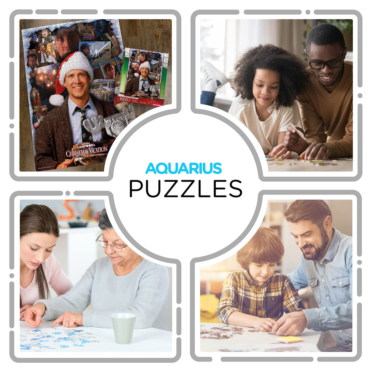 AQUARIUS National Lampoon's Christmas Vacation Puzzle (1000 Piece Jigsaw Puzzle) - Merry Clarkmas Puzzle - Glare Free - Precision Fit - Officially Licensed Merchandise - 20 x 28 Inches AQUARIUS