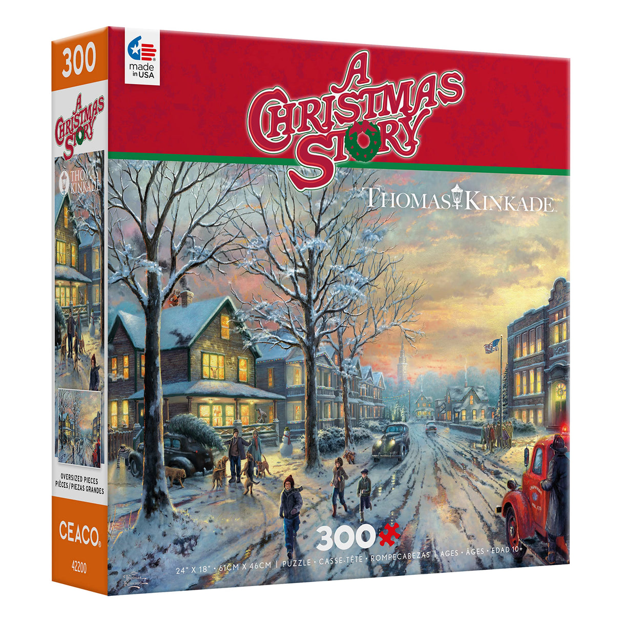 Ceaco - Thomas Kinkade - Holiday Movies - A Christmas Story - 300 Piece Jigsaw Puzzle Ceaco