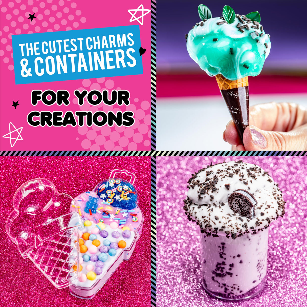 Ice Cream Slime Kit for Girls - Butter Slime Making Kit - DIY Slime Kit with 40+ Pieces for Ages 8-12 YOLO Attitude