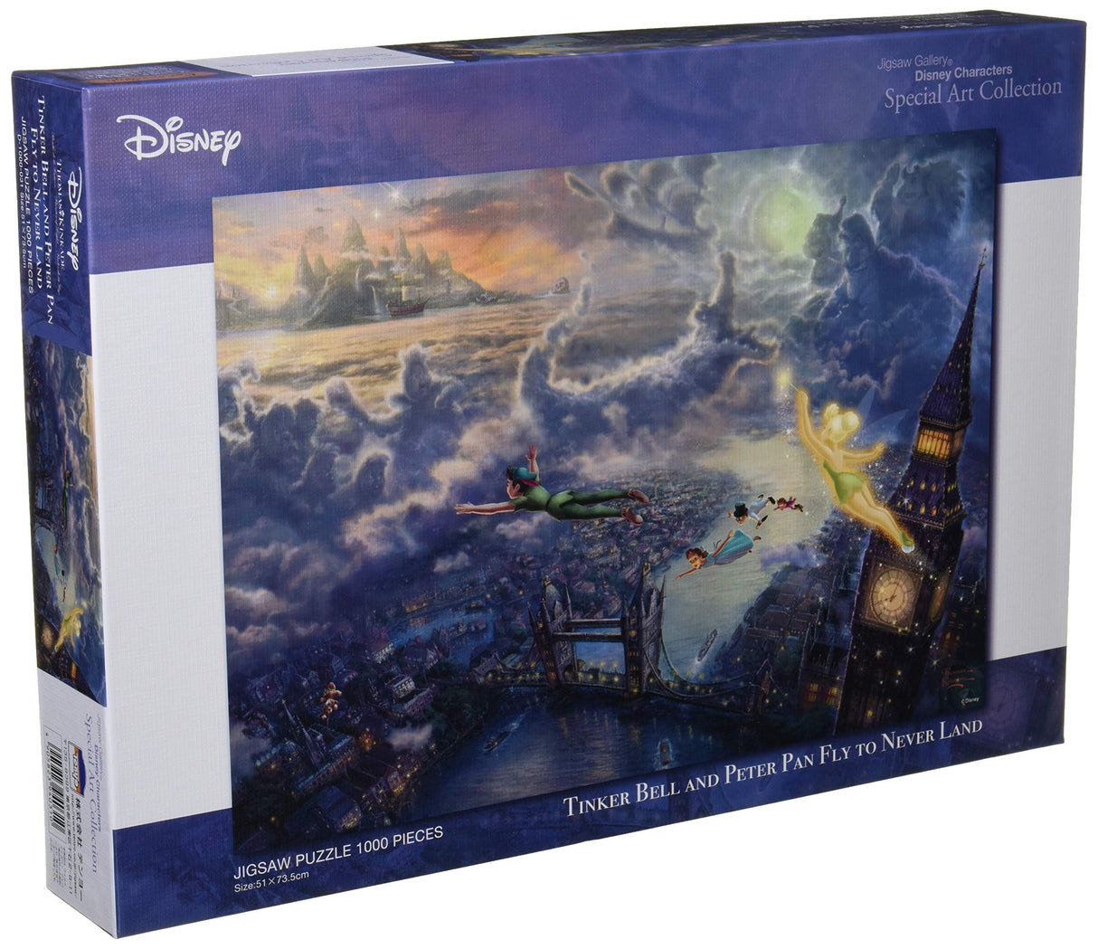 1000 Piece Jigsaw Puzzle Peter Pan Tinker Bell and Peter Pan Fly to Never Land Special Art Collection (51x73.5cm) Tenyo