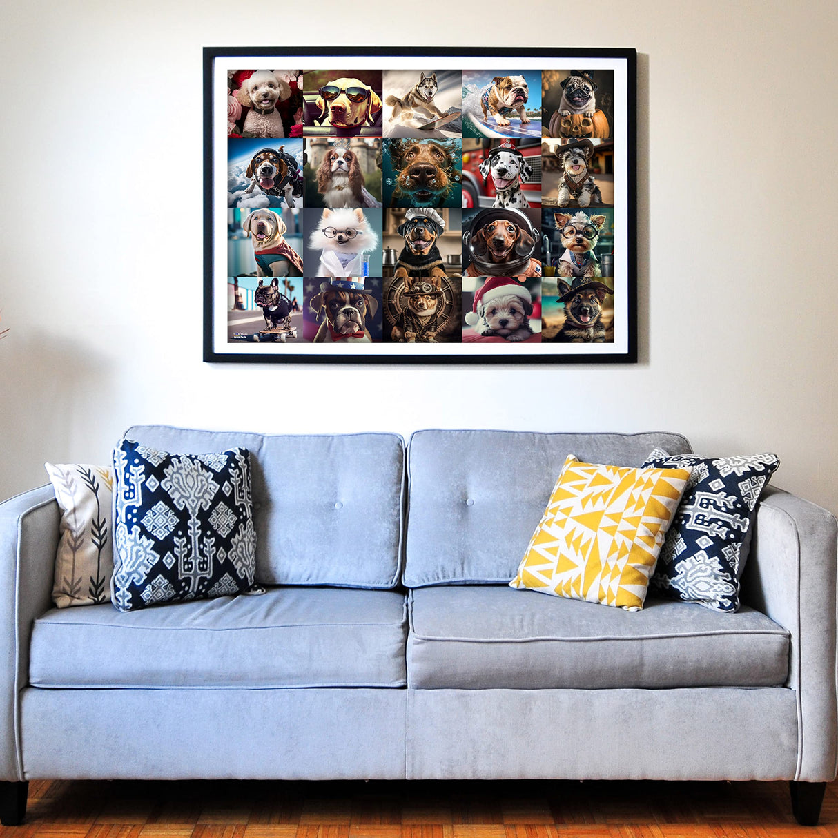 Think2Master Cute Dogs 500 Pieces Jigsaw Puzzle Featuring heartwarming Puppies and Dogs. Fun Teens, Seniors & Families. Great Gift for Kids Ages 13+ Size: 26.8” x 18.9” THINK2MASTER