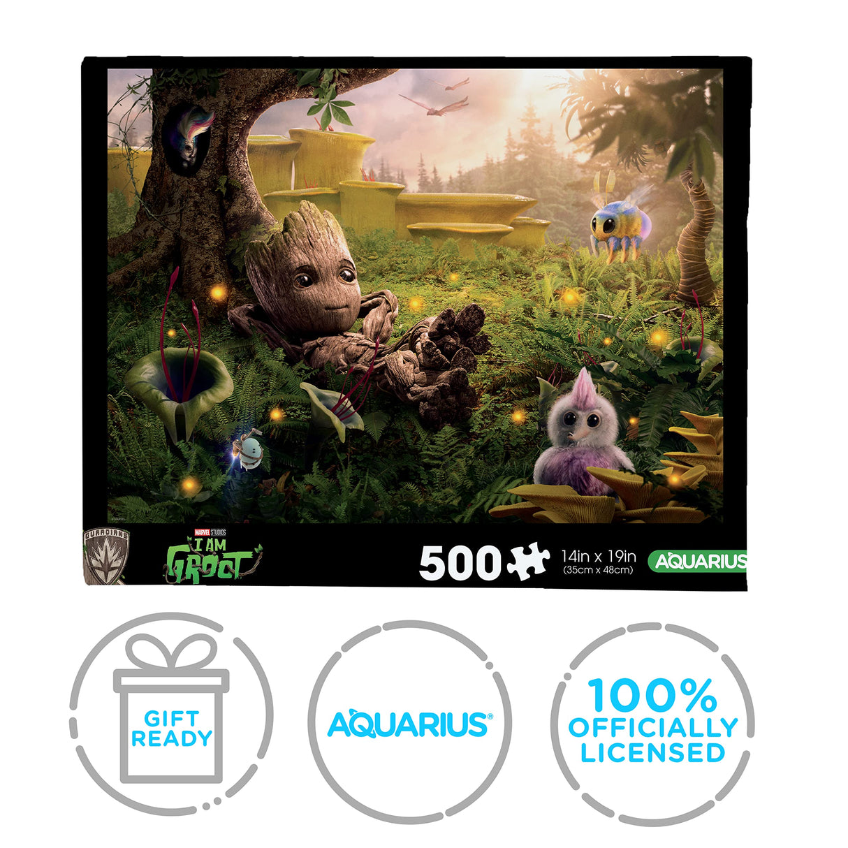 AQUARIUS Guardians of the Galaxy Baby Groot Puzzle (500 Piece Jigsaw Puzzle) - Glare Free - Precision Fit - Virtually No Puzzle Dust - Officially Licensed Guardians of the Galaxy Collectibles-14x19 In AQUARIUS