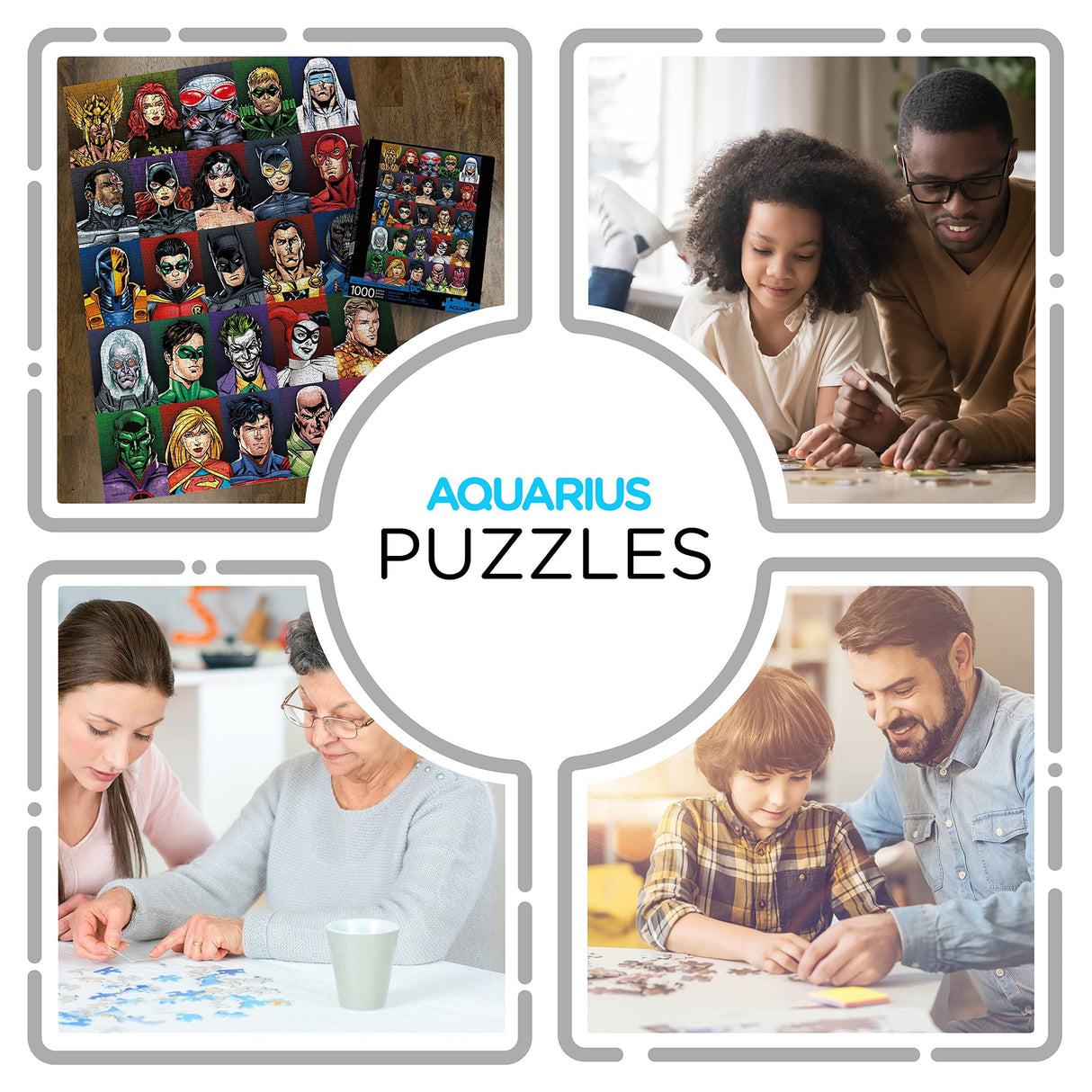 AQUARIUS DC Comics Puzzle Cast Faces (1000 Piece Jigsaw Puzzle) - Officially Licensed DC Comics Merchandise & Collectibles - Glare Free - Precision Fit - 20 x 28 Inches AQUARIUS
