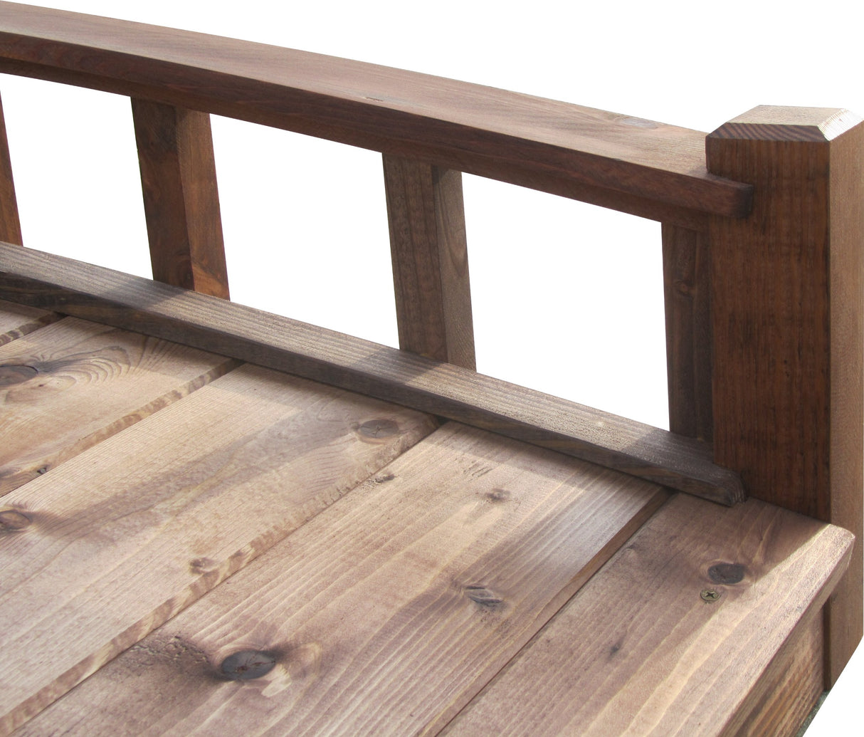 SamsGazebos Moon Bridges Japanese Style Arched Wood Garden Bridges, 6-Feet, Brown SamsGazebos