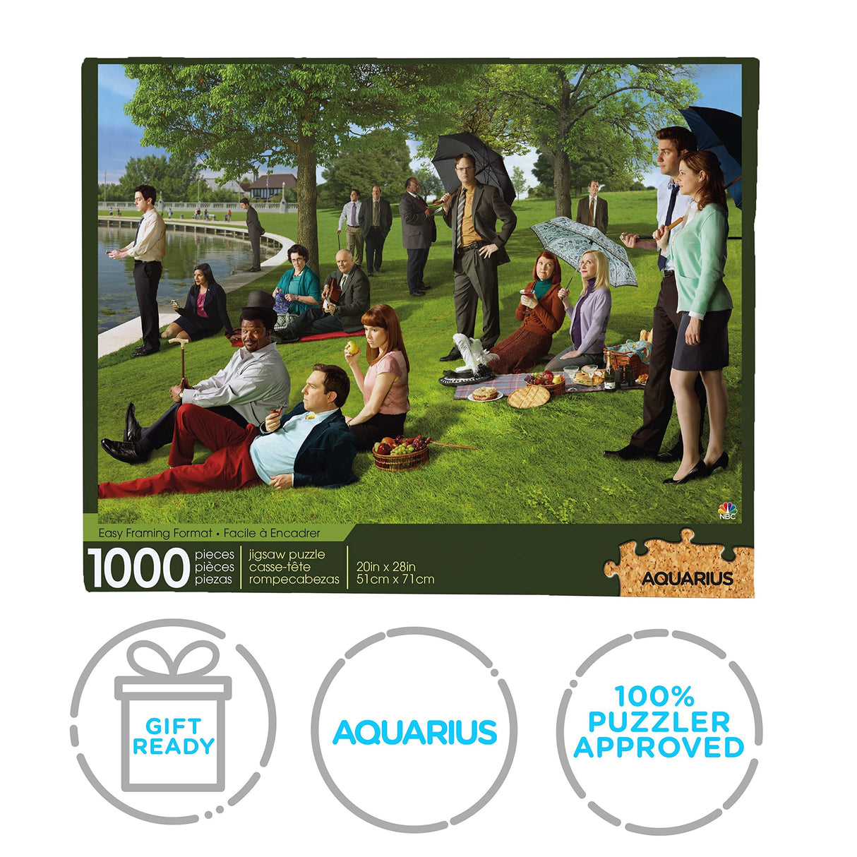 AQUARIUS The Office Sunday Afternoon Puzzle (1000 Piece Jigsaw Puzzle) - Glare Free - Precision Fit - Officially Licensed The Office Merchandise & Collectibles - 20x28 In AQUARIUS