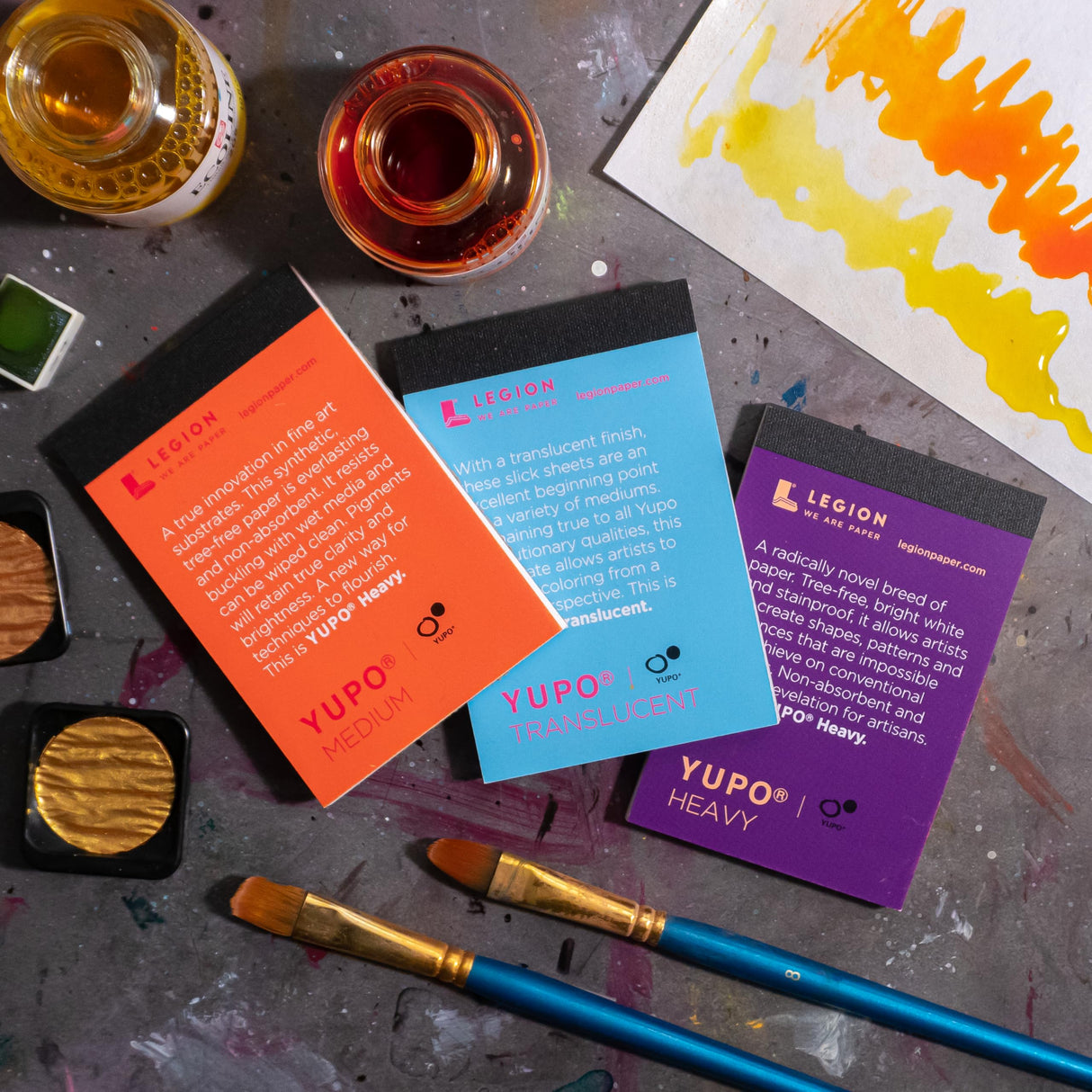 Legion Yupo Mini Artist Pad, 2.5 by 3.5 Inches, 10 Sheets, Translucent (L21-YUP197WH23) SENNELIER