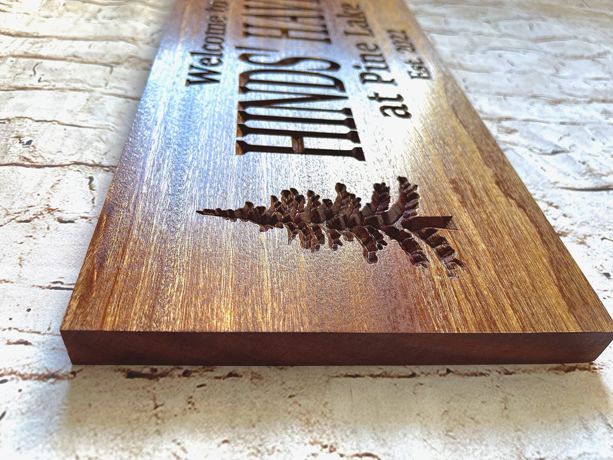 Personalized Cabin Sign Outdoor Wood Sign Welcome Sign Rustic Decor Custom Wood Sign Benchmark Signs And Gifts