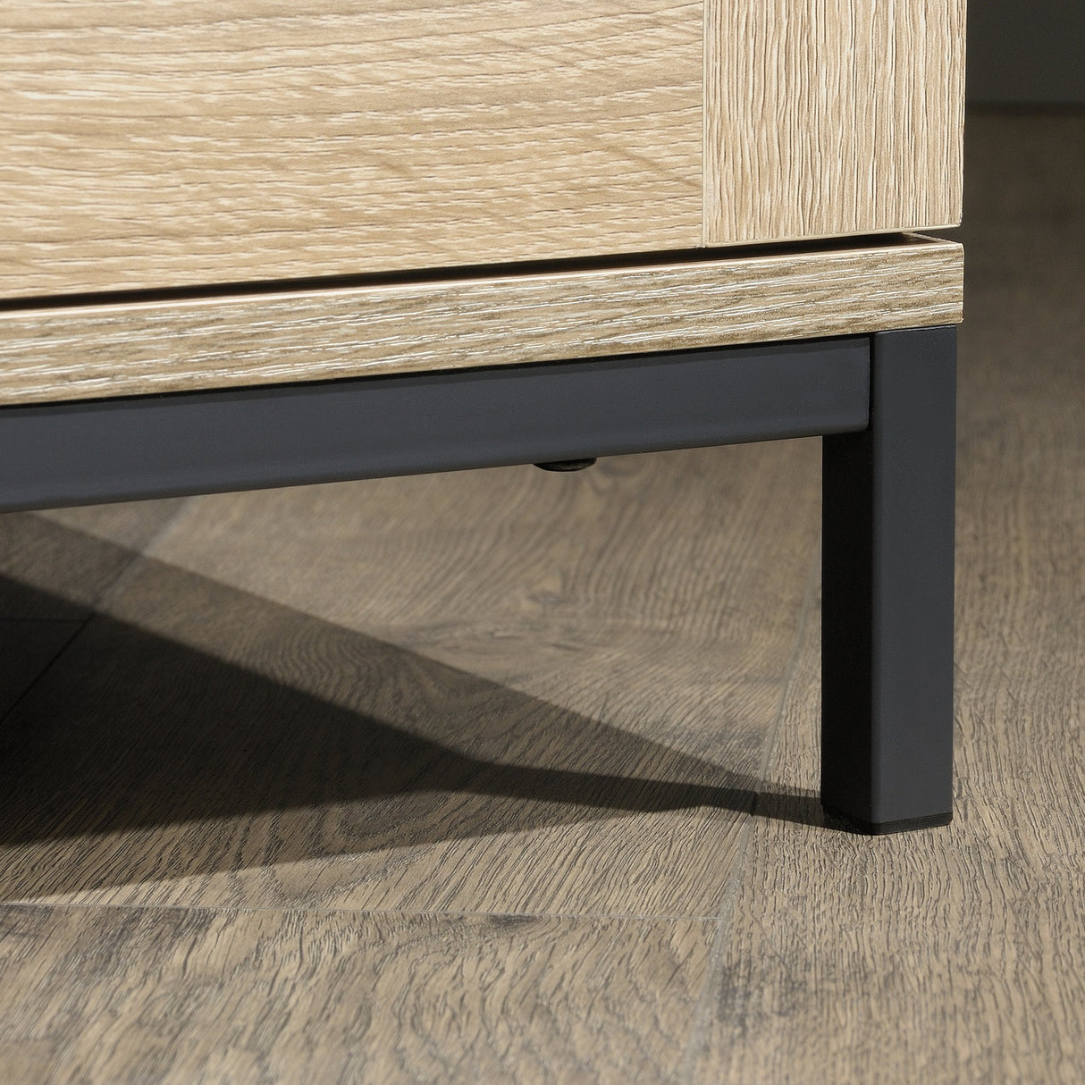 Sauder 420035 North Avenue Display Cabinet, For TVs up to 32", Charter Oak finish Sauder