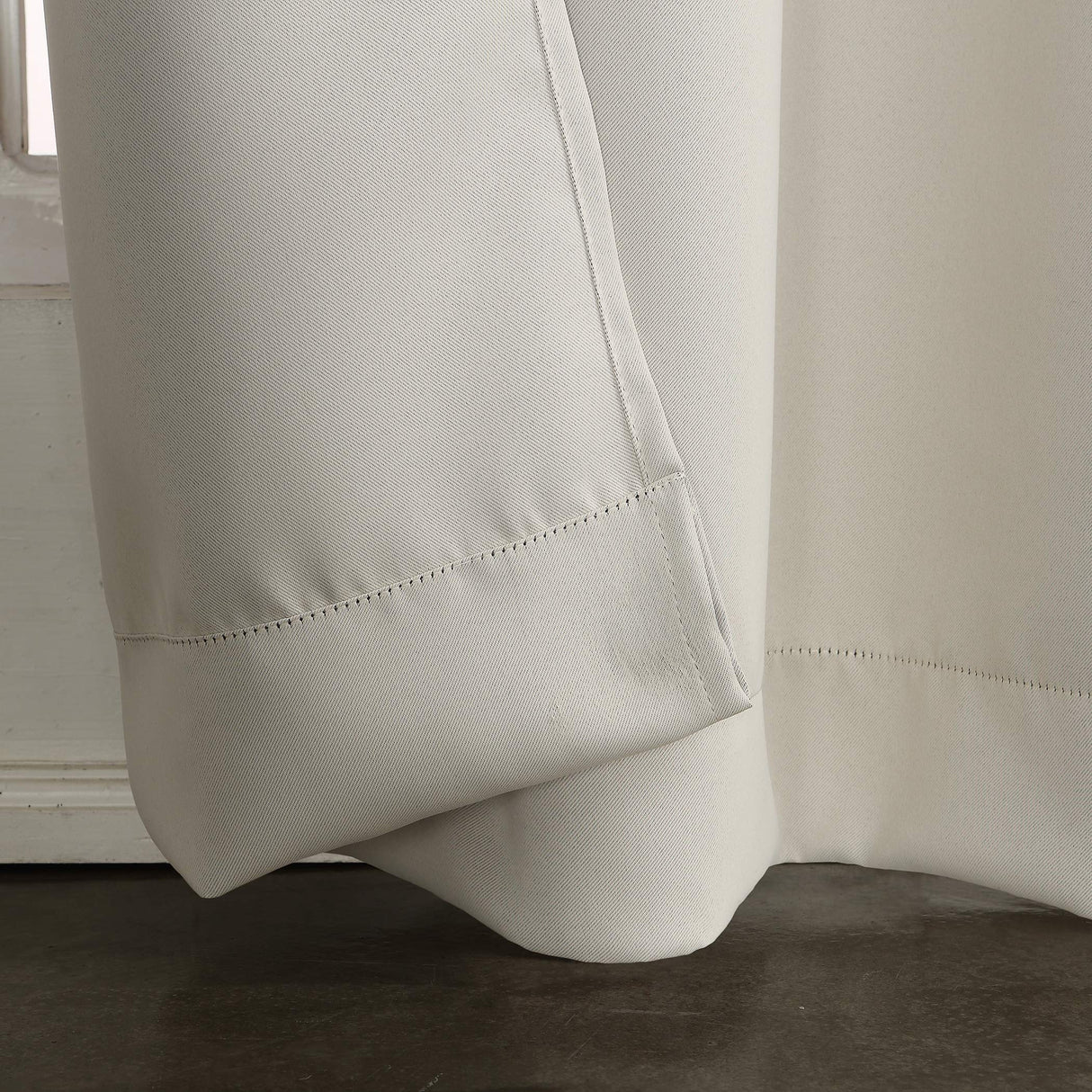 Sun Zero Easton Energy Saving Blackout Grommet Curtain Panel, 40" x 108", Pearl Sun Zero