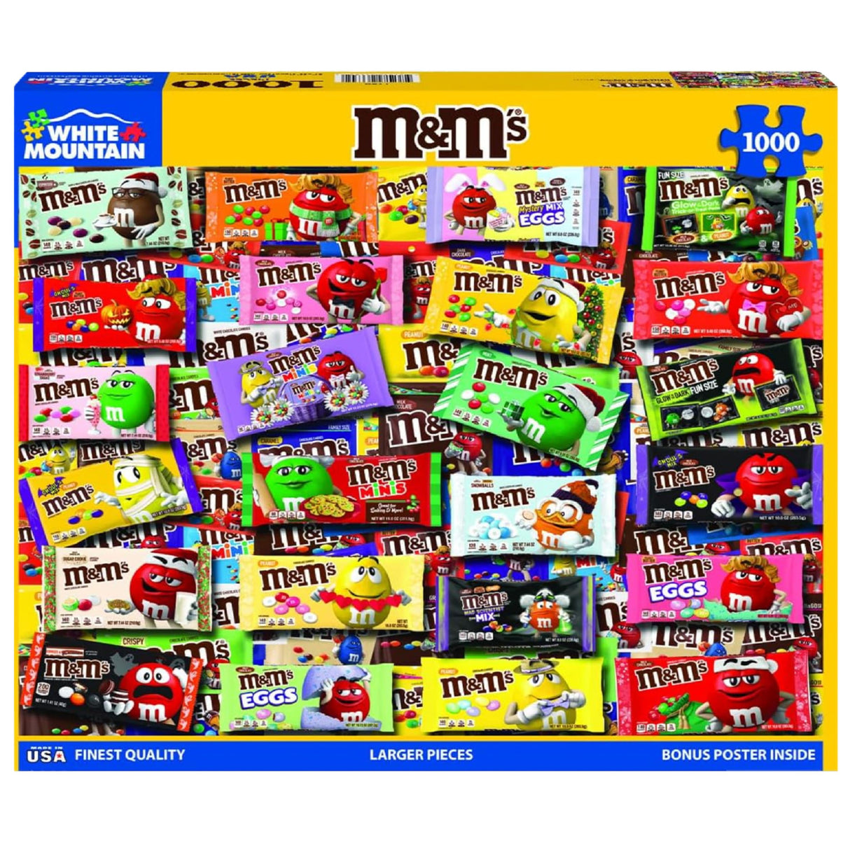 White Mountain Puzzles - M&M's - 1000 Piece Jigsaw Puzzle White Mountain