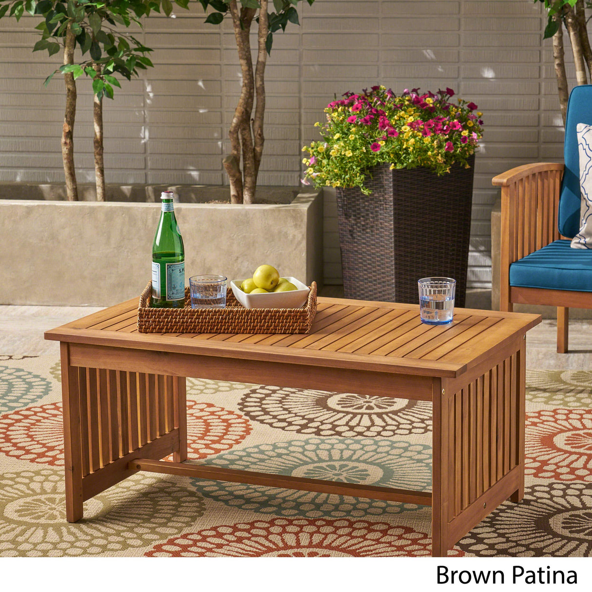 Christopher Knight Home Grace Outdoor Acacia Wood Coffee Table, Brown Patina Finish Christopher Knight Home