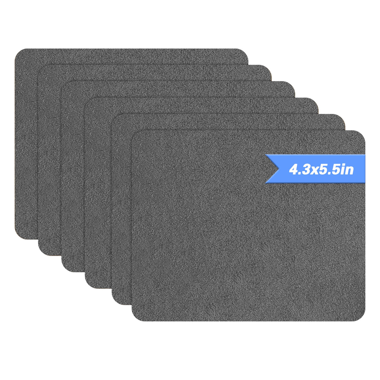 Azobur Sofa Fabric Repair Patch, 6 Piece Microfiber Patches, Self Adhesive Fabric Sofa Patch Repair Fabric, Luxurious Look, Quick Fix Sofa.(Gray) Azobur