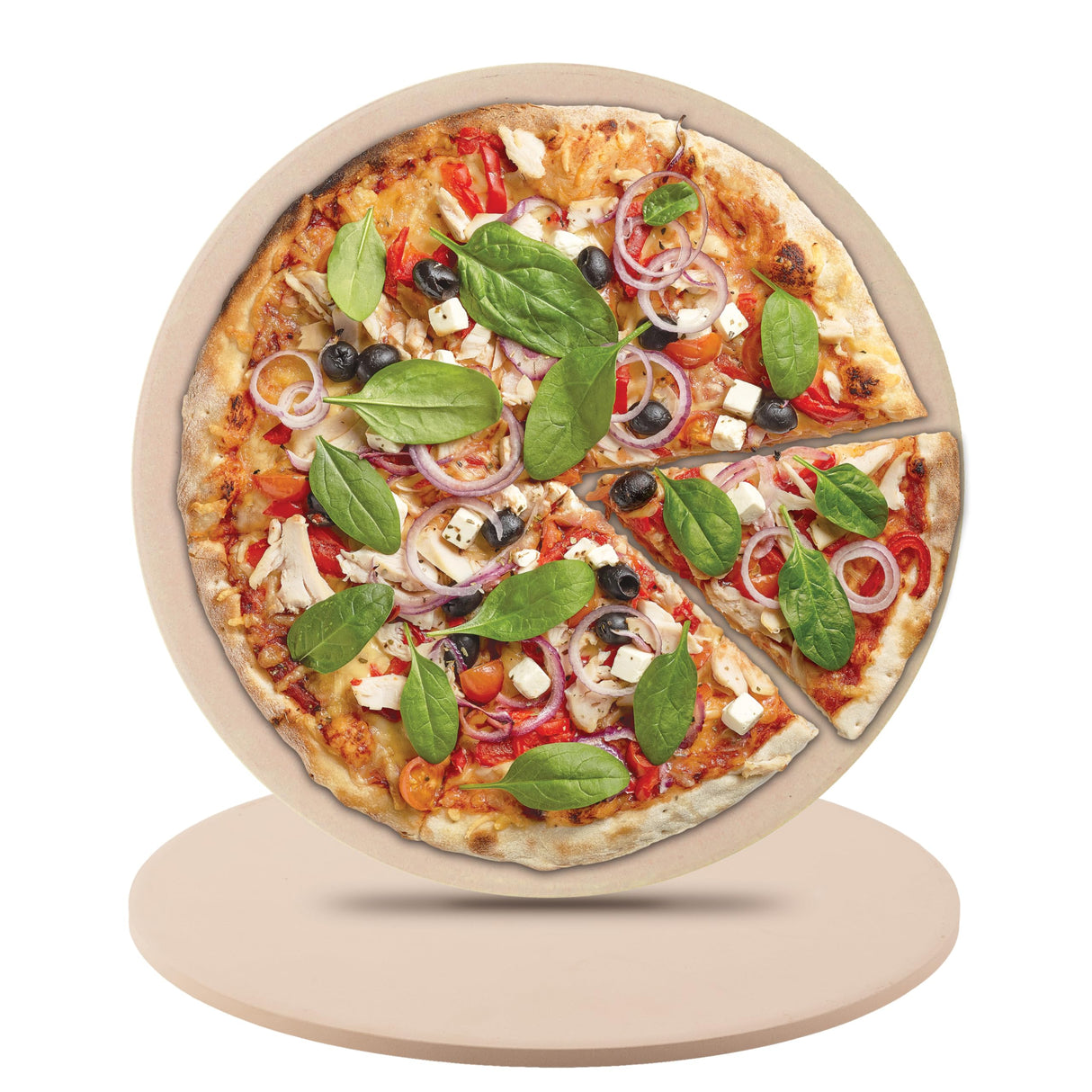 Nuwave 11.5 Inch Pizza Stone, New and Improved .48 Inch Thickness, Durable, Safe Baking Stone for Grill or Oven, Thermal Shock Resistant, Natural Cordierite Baking Stone, 1,472 °F Resistant, Round Nuwave