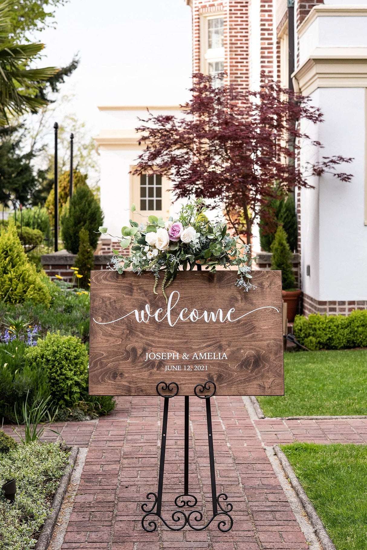 Personalized Wedding Welcome Sign - Wood Wedding Sign - Rustic Wedding Decor #PWS01 - WoodArtSupply