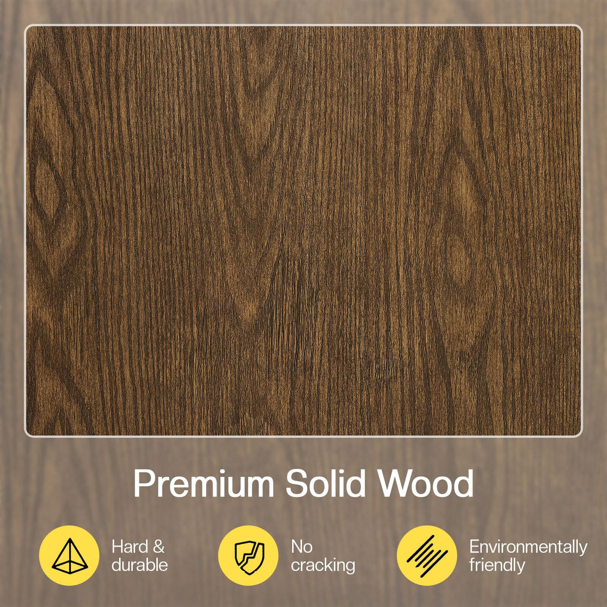 AMERLIFE 5-Piece Solid Wood Counter Height Kitchen Island Table Set with Storage, Farmhouse Dining Table & Upholstered Stools, Rustic Brown & White AMERLIFE