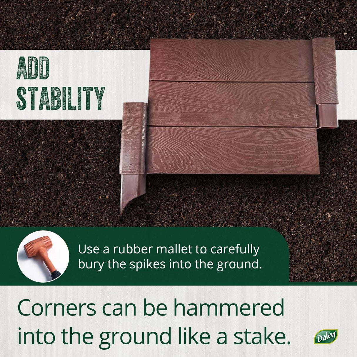 Dalen Modular Raised Bed Garden – Faux Wood – 8 Panel Starter Pack – Makes Square Foot Gardening Easy – 12x9 in Dalen