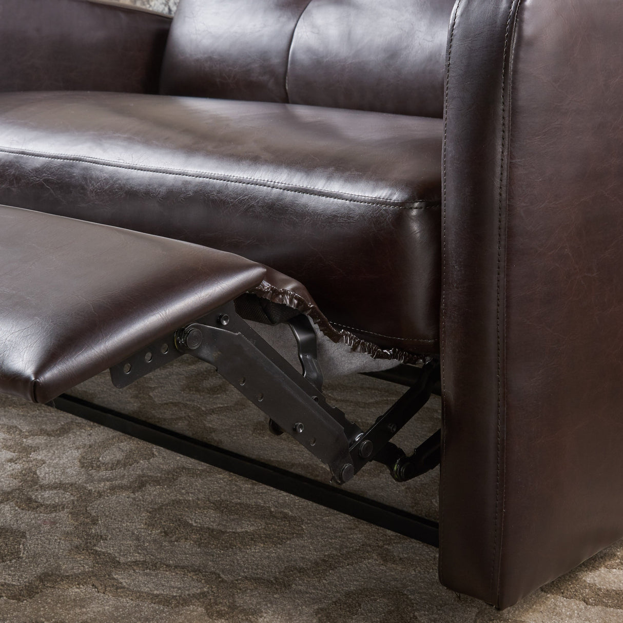 Christopher Knight Home Halima Leather 2-Seater Recliner, Brown, 37. 01 x 46. 46 x 39. 96 inches Christopher Knight Home