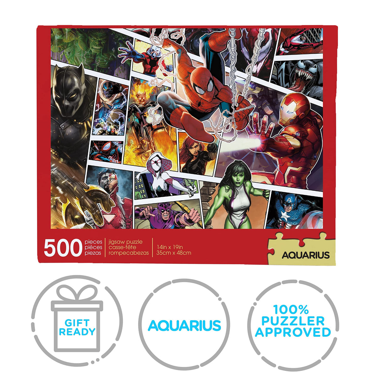 AQUARIUS Marvel Puzzle (500 Piece Jigsaw Puzzle) - Glare Free - Precision Fit - Officially Licensed Marvel Merchandise & Collectibles - 14 x 19 Inches AQUARIUS