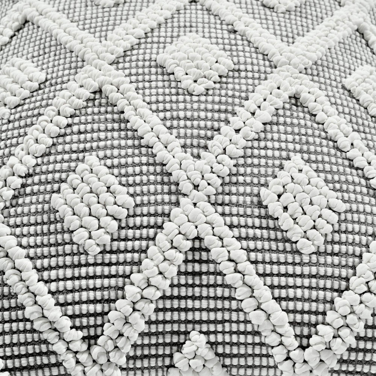 Lush Decor Adelyn Decorative Throw Pillow Cover, 20" W x 20" L, Gray - Square Pillow - Gray Diamond Pillow - Textured Pillows - Hygge Decor - Farmhouse Throw Pillows For Bed, Couch, Or Chair Lush Decor