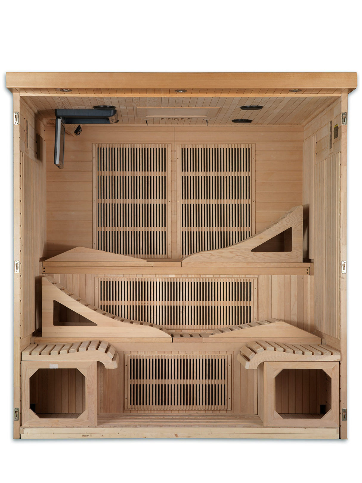 Golden Designs "Monaco" 6-person Near Zero EMF Far Infrared Sauna Canadian Hemlock DYNAMIC SAUNAS