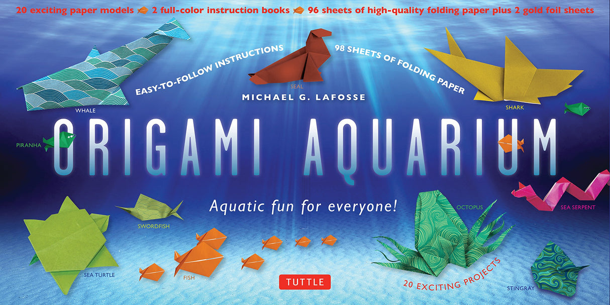 Origami Aquarium Kit: Aquatic fun for everyone!: Kit with Two 32-page Origami Books, 20 Projects & 98 Origami Papers: Great for Kids & Adults! Tuttle Publishing