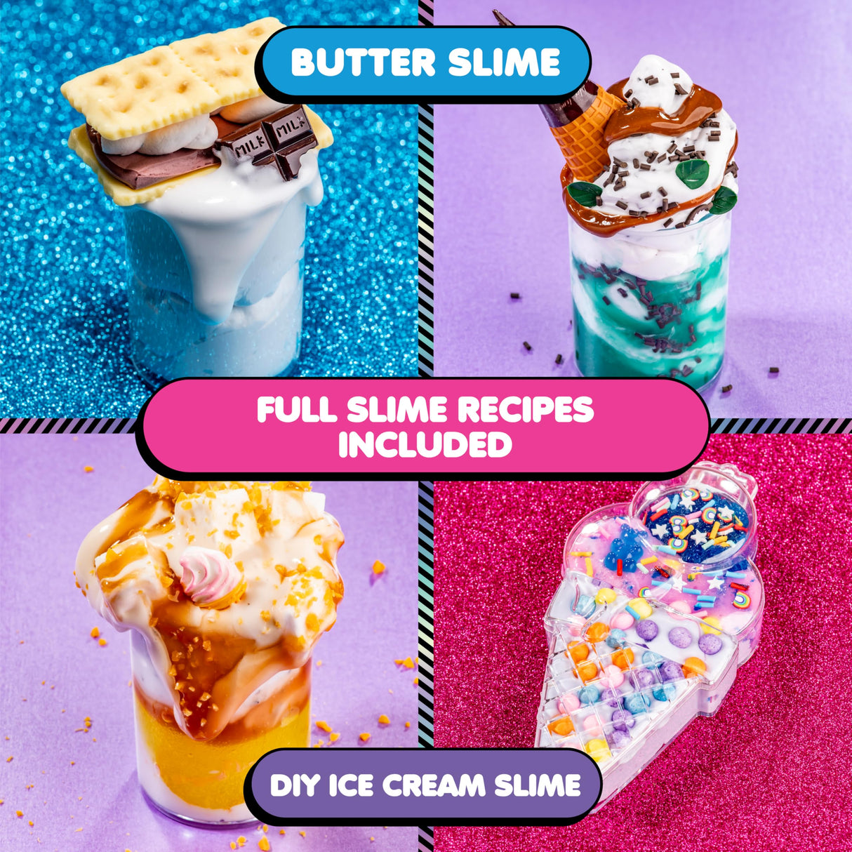 Ice Cream Slime Kit for Girls - Butter Slime Making Kit - DIY Slime Kit with 40+ Pieces for Ages 8-12 YOLO Attitude