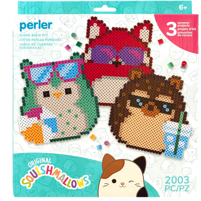 Perler 80-57134 Squishmallows Fused Bead Activity Kit with 3 Unique Projects, Multicolor, 2003 Pieces