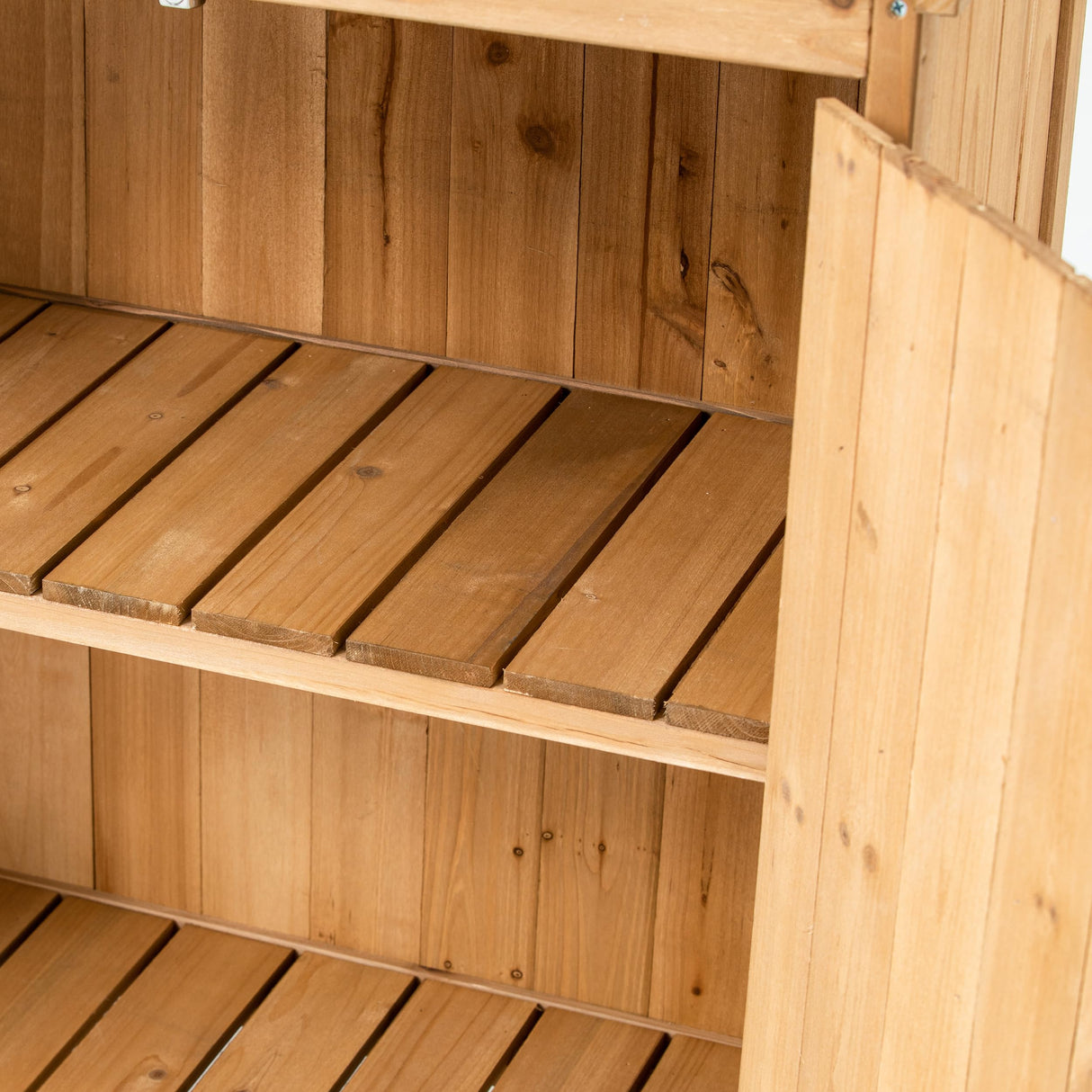 TAKUKA Outdoor Wooden Potting Bench with Wheel Double Doors & Metal Tabletop, Outside Storage Cabinet & Horticultural Planting Work Table for Garden Balcony Backyard TAKUKA